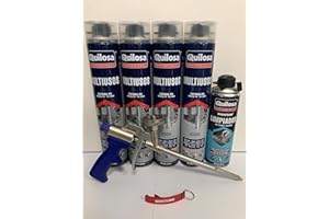 Kit 4 cartuchos Espuma Poliuretano Multiusos Quilosa+ Pistola + limpiador + Llaver Bricolemar