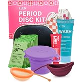 Menstrual Disc Kit - Pixie Cup First Period Disc Starter Kit + Menstrual Disc Sterilizer for Women and Girls - Container for