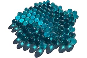 FAIRY TAIL & GLITZER FEE Bolas de cristal transparentes turquesa azul, 16 mm, 500 g, bolas decorativas de cristal