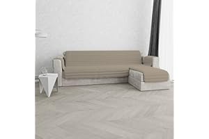 Italian Bed Linen Copridivano Trapuntato Pinsonic TRENDY con Penisola Reversibile, Tortora, 190 cm