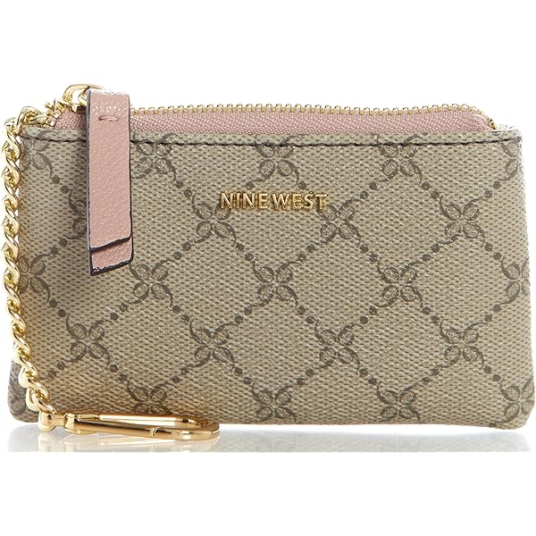 Nine West Lawson Key Ring Zip Pouch Negras Leather Nine West