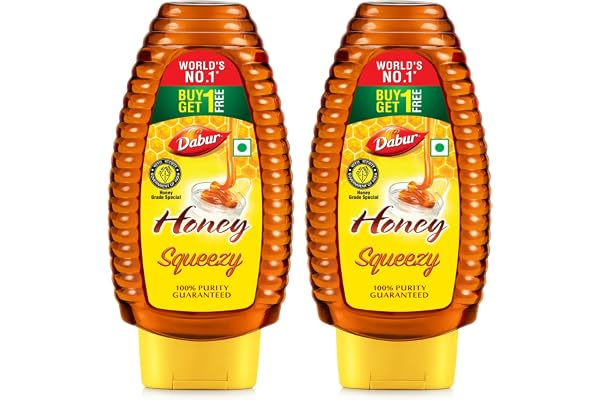 Dabur Honey - 450g (225g x 2, Buy 1 Get 1 Free) 100% Pure World's No.1 Honey Brand with No Sugar Adulteration For Fitness & Health Natural Immunity Booster 100% Indigenous Rich in Antioxidants & Minerals