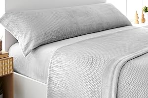 Liniva Home - Juego de Sábanas Coralina Jacquard, térmica para Invierno - Modelo Loren (10911, Perla, Cama 160 cm)
