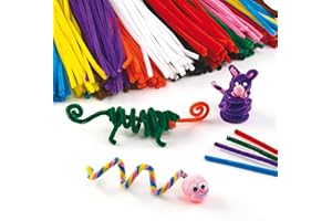 Baker Ross EV6832 Ross duże opakowanie do czyszczenia fajek – kolorowy, dla dzieci do majsterkowania i dekorowania, 120 sztuk, 30 cm