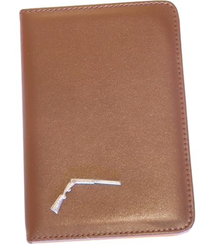 Real Leather Shotgun/Firearms Licence Holder Wallet With Pewter Emblem (Black)