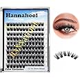 Hannahool 120pcs D Curl Individual Wide Stem Cluster DIY Eye Lashes Extensions Mixed 10-12-14-16mm/14-16-18mm/12-14-16mm Makeup Dramatic Volume Lashes (mixed 12-14-16mm)