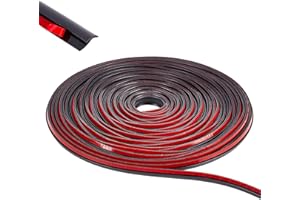BENECREAT 6m Self Adhesive Auto Rubber Weather Draft Seal Strip, 0.8x1cm T-Type Rubber Sealing Strip, Fit for Most Cars