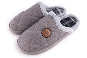 R-ISLAND Pantuflas hombre,Zapatillas de estar por casa,Zapatillas de invierno,Comodo y Ligero,Genial para casa