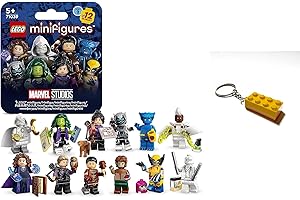 WILLOW BRANCH DESIGNS Lego Marvel Series 2 minifigure 71039 Complete Set of 12 Characters (Sealed Packets, Brick keychain included)