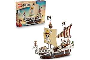 LEGO One Piece Le Bateau Pirate Vogue Merry - Jouet Bateau - Maquette pour Décoration avec 5 Minifigurines Dont Luffy, Zoro & Nami - Cadeau Anime pour Garçon, Fille ou Fan dès 10 Ans 75639