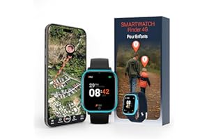 PAJ GPS PAJ SMARTWATCH Finder 4G pour Enfants - Traceur GPS, Alerte SOS, caméra, Messages vocaux, localisation en Temps réel, résistant à l'eau, Facile à Utiliser, sécurité, Bleu