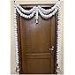 SPHINX Artificial Marigold Fluffy Flower Garlands Door TORAN Set/Door HANGINGS (Approx. 100 X 152 CMS)-White