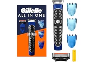 Gillette Tondeuse Corps Et Barbe Pour Homme, Rasoir Et Sculpteuse Electrique Tout-En-Un Avec Technologie Braun, 1 Lame ProGlide, 3 Sabots, Etanche, Tonte De Précision Sur Le Visage Et Le Torse
