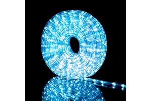 Nataland Tubo Luminoso 50 Metri con 1200 Led, Controller 8 Funzioni Con Illuminazione Per Interno Ed Esterno, Perfetto Per Decoro Casa, Giardino, Vetrine e Negozio (Bianco Freddo, 1200 Led - 50 Metri)