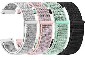 Amzpas Nylon Uhrenarmband 22mm 20mm 18mm Armband mit Schnellverschluss, Klettverschluss und Schnellverstellung Geflochtenes Uhrenarmbänder, Universelles Ersatzarmband für Smartwatch Traditionelle Uhr