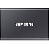 Samsung T7 Portable SSD - 2 TB - USB 3.2 Gen.2 External SSD Titanium Grey (MU-PC2T0T/WW)