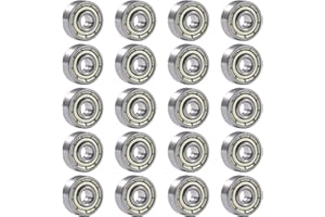 AOICRIE sourcing map 20pcs Rillenkugellager 623ZZ Doppelschild 3 x 10 x 4mm Kohlenstoffstahl