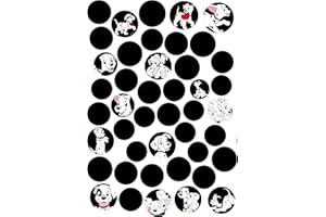 Komar Disney Deco 101 Dalmatian Dots | Size: 50 x 70 cm (Width x Height), Wall Decoration, Sticker, Children's Room | 14057h, Black/White, Self-adhesive film