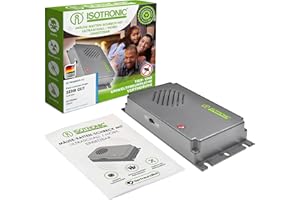 ISOTRONIC Mäusevertreiber mit Ultraschall gegen Mäuse & Ratten | batteriebetriebener Mäuseschreck für Keller, Dachböden, Garagen UVM. | tierschonend & sicher | 40 m² Wirkungsbereich