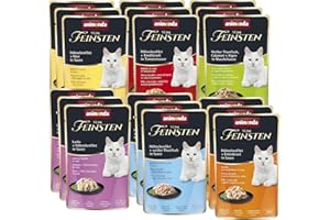 animonda Vom Feinsten Adult Filet Kreationen (18 x 50 g), Nassfutter für ausgewachsene Katzen, Katzenfutter mit Filets in delikater Sauce, Katzennassfutter ohne Getreide und Zucker