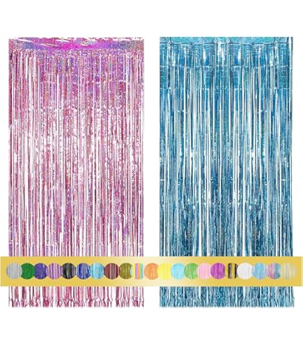 Tende Metalliche Tinsel Con Frange - Sfondo Scintillante Per Foto E Decorazioni Festa