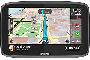 TomTom Car Sat Nav GO 6200, 6 Inch with Handsfree Calling, Siri, Google Now, Updates via WiFi, Lifetime Traffic via SIM Card and World Maps, Smartphone Messages, Capacitive Screen, Black