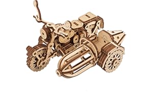 UGEARS Hagrid's Flying Motorbike™ 3D Puzzle - Wooden Model Kit for Adults to Build - Mechanical Bike Motorcycle Making Kit - 3D Jigsaw Puzzle Wood Vehicle - Harry Potter™DIY Brain Teaser