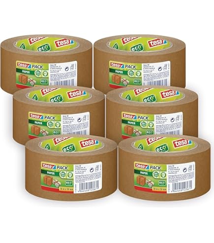 Nastro Da Imballaggio In Carta Kraft 50mm X 50m - 48 Rotoli Scrivibili, Ecologici E Riciclabili - Foto 12