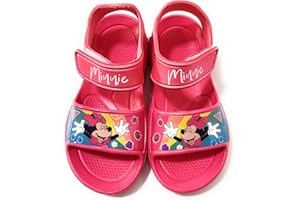 Requeteguay Urban RU Sandales Minnie Mouse Disney pour filles | Sandales Minnie Mouse Disney pour plage ou piscine | Chaussures d'été Disney pour filles