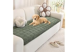Royhom Pet Sofa Cover Washable, Soft Thick Sofa Cover 2 3 4 Seater, Couch Protector for Dogs, Settee Covers Furniture Slipcovers (Green, 70x180cm)