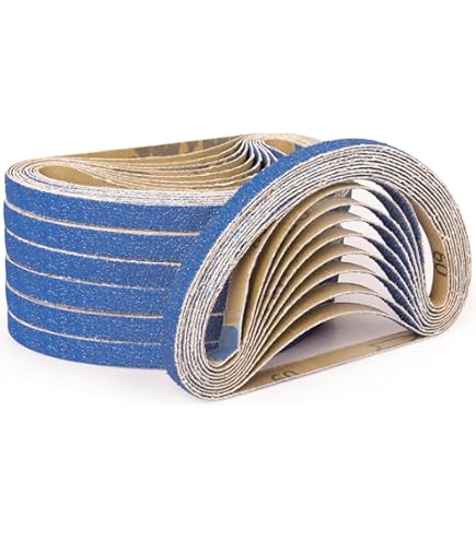 10 Nastri Abrasivi In Tessuto, 75 X 533 , Grana 240, Per Levigatrice A Nastro, Carta Vetrata - Foto 9