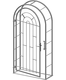 Komplett Set Rosenbogen Inkl Gartentor Turgriff Rundbogentor Feuerverzinkt 1060 X 2150 X 300 Mm Modell Saturn Amazon De Garten