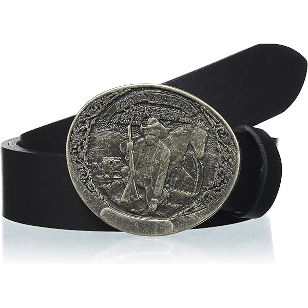 Anthoni Crown Ledergürtel Cintura, Marrone Scuro-Nero, 85 Uomo - Foto 14