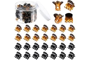 WILLBOND 100 Pezzi Mini Capelli Artiglio Pinze di Plastica Capelli Artiglio Spilla con Una Scatola Piccolo Capelli Artiglio Fermagli per Ragazze e Donne (Nero e Marrone)