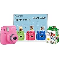 Fujifilm Instax Mini 9 Value Cam Camera with 20 Film Shot Free (Flamingo Pink)