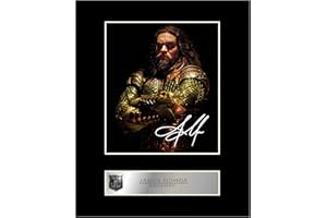 ICONIC PICS Photo dédicacée de Jason Momoa, Aquaman - Cadeau de la Ligue des justiciers