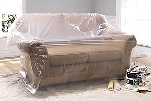 Direct Manufacturing Heavy Duty Sofa Furniture Protector Slip Over Cover Bag : Protection against Pet Clawing,Liquids,Dust. Great for when moving (2 Seater)