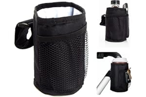 XYUAYAMZ Portabicchieri Passeggino Accessori Buggy Universale - 1 Pezzo Supporto Portabibite per Portabottiglie Pieghevole e Portatile, Portaborraccia Bici Porta-Tazza da Bicicletta in Tessuto (Nero)