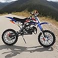 Kids dirt bike - 50cc Dirt Bikes Gas Mini Bike Kids Motorcycle, Upgrade Pit Bike Mini Motorcycle for kids, Off Road Tires, Front Rear Disc Brakes, Pull Start, Pocket Bike Gift for Child Teens