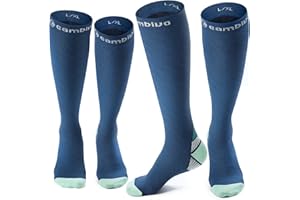 CAMBIVO Kompressionsstrümpfe Damen und Herren 2 Paar, Kompressionssocken Stützstrümpfe für Laufen, Sport, Flug, Reise, Radsport