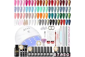 COSCELIA Kit Uñas Semipermanentes, 25PCS Esmaltes Semipermanentes Rojo Claro Lechoso Blanco Rosa Base Top Mate Top Coat 3 PCS Gel Extensión de Uñas con Lampara, Kit Manicura Semipermanente