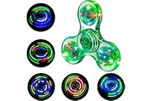 Yeefunjoy Cristal LED Fidget Toys, Jouet de Doigt Fidget Toys à Main, Anti Stress Light Up Jouet Fidget Toys, Faire la fête de Noël Fidget Toy Soulagement Stress Anxiété Enfants Adulte (Vert)