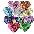 10 Pieces Of Heart-Shaped Sequin Patches, Heart-Shaped Sequined Appliques, Sequin Embroidered Patches, Diy Iron-On Cloth Patches, Hairpin Decorative Patches, Clothing Backpack Appliques