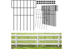 YEETEESY Garten Metallzaun 10 Stück Dekorative Komplettset Zaun, Gartenzaun Metall Zaunelemente Steck, Schmiedeeisen Landschaft Zaun für Blumenbeet, Bäume, Tier Barriere (Classic-A)