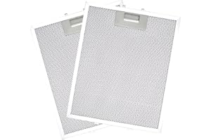 YTUGIL 2 Stück Ersatzfilter für Dunstabzugshaube,Aluminiumlegierung, universeller Dunstabzugshaubenfilter mit 5-lagigem Aluminium, Metallfettfilter, Filter für Dunstabzugshauben in der Küche, 320 x 260 mm