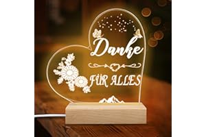 Merclix Danke für Alles Led Lampe Nachtlicht Dankeschön Geschenke Lehrer Geschenk Abschied Danke Abschiedsgeschenk Kollegen Jobwechsel Erzieherin Geschenk Abschied Danke Geschenke Ruhestand Geschenk