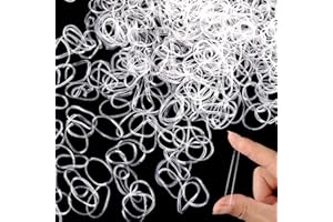 LUSOFIE Pack of 2500 Mini Transparent Hair Bands, Small Transparent Elastic Hair Bobbles, Soft Baby Elastic Scrunchies, Headbands for Girls, Children, Flocking, Wedding Hairstyles
