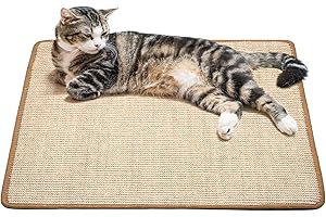 PETTOM Tappetino Tiragraffi per Gatti Tampone Sisal Naturale Durevole Antiscivolo Poltrona Divano Mobili Protettore Rettangolare Tappeto da Grattare Graffiatoio per Gatto Gattino Macinazione Artigli