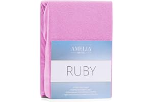 ‎AMELIAHOME AmeliaHome Prześcieradło Z Gumką Bawełna Frotte 160x200-180x200 cm Fuksjowy