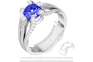 ELETIUO Ring Size Adjuster for Loose Rings,Invisible Transparent Silicone Guards Clip Jewelry Fitter Resizer,Fit Almost Any Ring for Women and Men (22 Pack-10 Sizes)